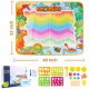 Covorasul magic drool dino- 100x70cm - jucarie educativa de colorat cu apa drool