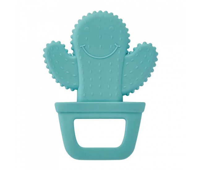 Jucarie dentitie babyjem cactus (culoare: bleu)