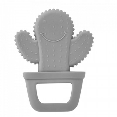 Jucarie dentitie babyjem cactus (culoare: gri)