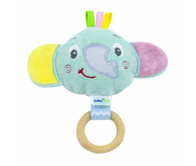 Jucarie pentru bebelusi babyjem elephant toy (culoare: bleu)