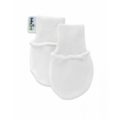 Manusi pentru nou nascuti babyjem baby glove (culoare: alb)