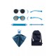 Ochelari de soare pentru copii mokki click & change, protectie uv, bleu, 0-2 ani, set 2 perechi