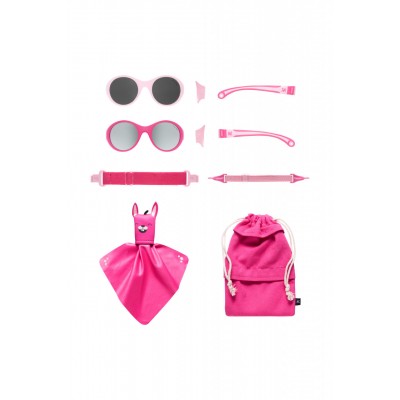 Ochelari de soare pentru copii mokki click & change, protectie uv, roz, 0-2 ani, set 2 perechi