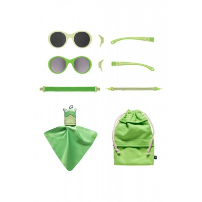 Ochelari de soare pentru copii mokki click & change, protectie uv, verde, 0-2 ani, set 2 perechi