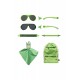 Ochelari de soare pentru copii mokki click & change, protectie uv, verde, 2-5 ani, set 2 perechi