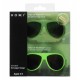 Ochelari de soare pentru copii mokki click & change, protectie uv, verde, 2-5 ani, set 2 perechi