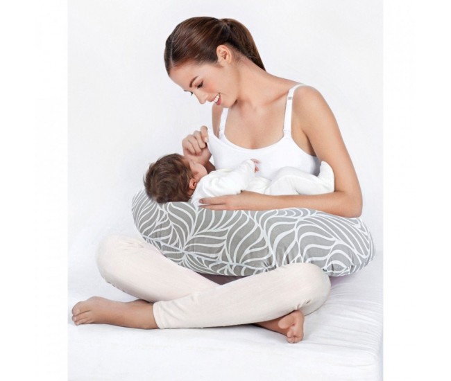 Perna pentru alaptat 2 in 1 nursing pillow, babyjem (culoare: roz)