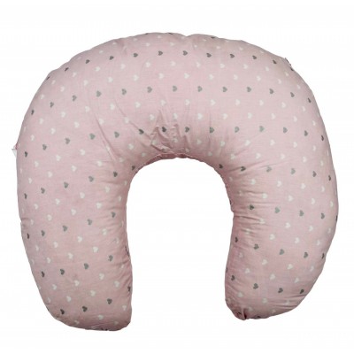 Perna pentru alaptat 2 in 1 nursing pillow hearts, babyjem (culoare: roz)