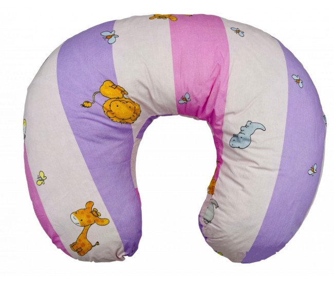 Perna pentru alaptat 2 in 1 nursing pillow zoo, babyjem (culoare: roz)