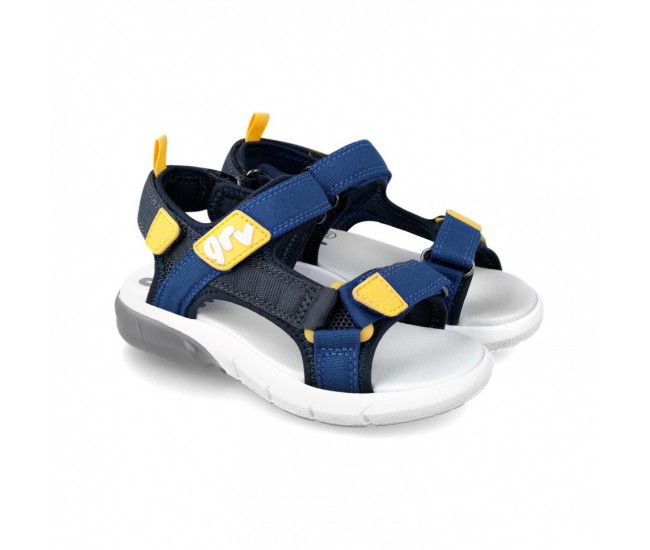 Sandale cu velcro pentru copii garvalin, azul (marime: 29)