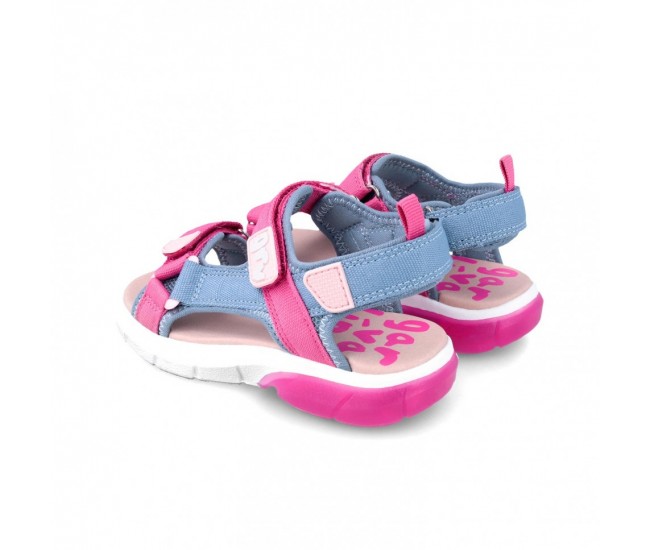 Sandale cu velcro pentru copii garvalin, rosa (marime: 28)