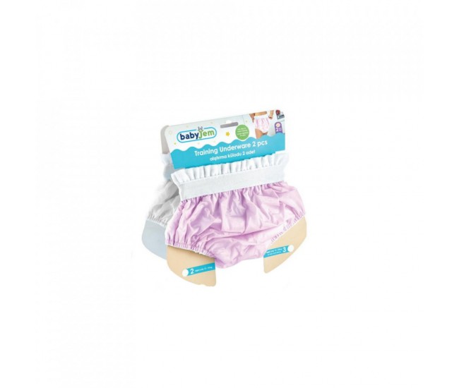 Set 2 chilotei antrenament babyjem, nr.2 12-14 kg (culoare: roz)