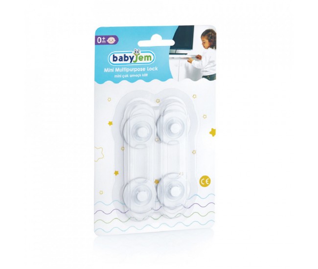 Set 2 mini sigurante universale pentru usi si dulapuri babyjem