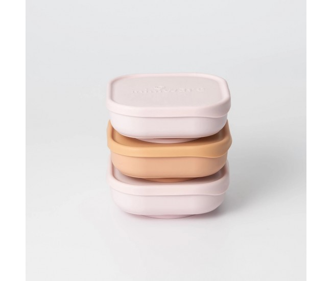 Set 3 boluri pentru hrana bebelusi miniware snack bowl, 100% din materiale naturale biodegradabile, cotton candy+toffee+vanilla