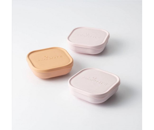 Set 3 boluri pentru hrana bebelusi miniware snack bowl, 100% din materiale naturale biodegradabile, cotton candy+toffee+vanilla