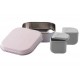 Set cutie cu 2 silipods pentru mancare bebelusi miniware grow bento, 3 piese, cotton candy+grey