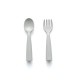 Set de tacamuri bebelusi miniware my first cutlery, 100% din materiale naturale biodegradabile, dove grey