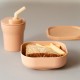 Set diversificare hrana bebelusi miniware sip&snack, 100% din materiale naturale biodegradabile, 3 piese, toffee