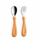 Set tacamuri din inox pentru copii babyjem (culoare: portocaliu)