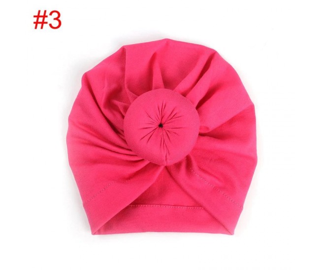 Turban bebelusi din bumbac drool (culoare: roz aprins)