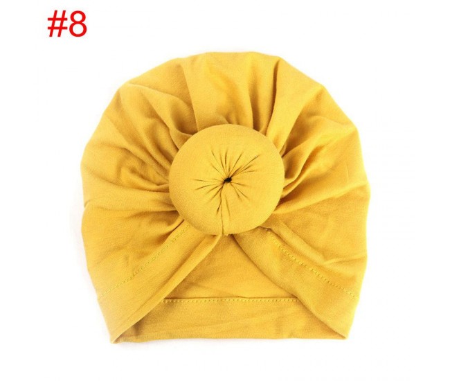 Turban bebelusi din bumbac drool (culoare: galben)