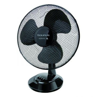 RESIGILAT - Ventilator de birou Taurus PONENT 16 Elegance. 41 W, diametrul 40 cm, 3 viteze, miscare oscilatorie.Debit de aer 44,7 m3/min. Negru