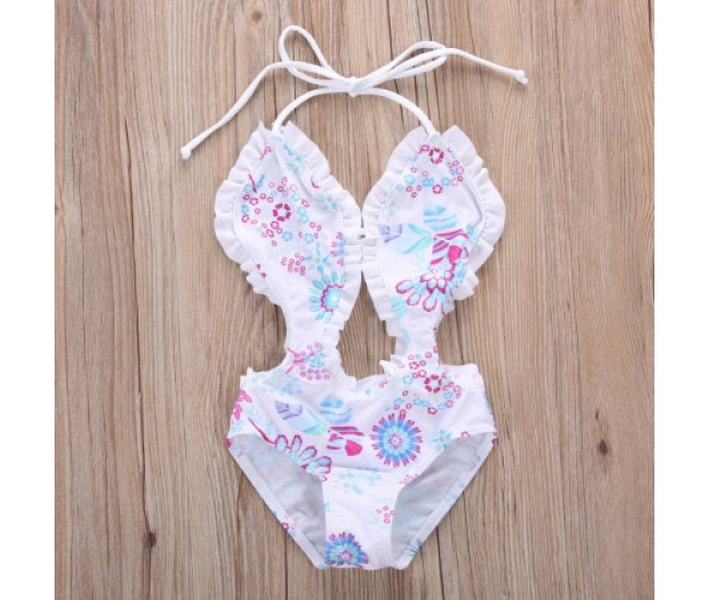 Costum de baie intreg alb drool (marime: 130)